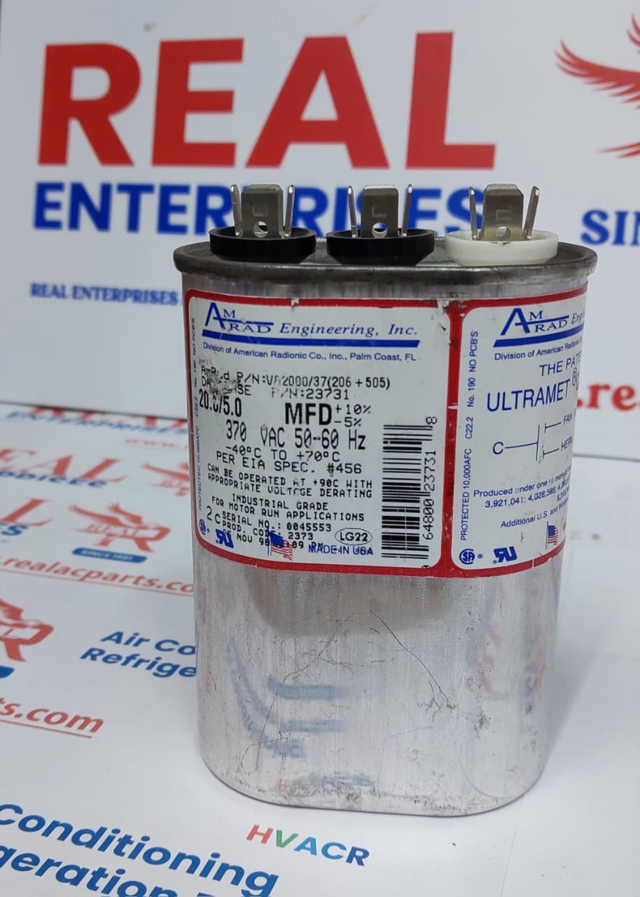 Industrial Grade Dual Motor Run Capacitor (USA2000/37 (206 + 505))